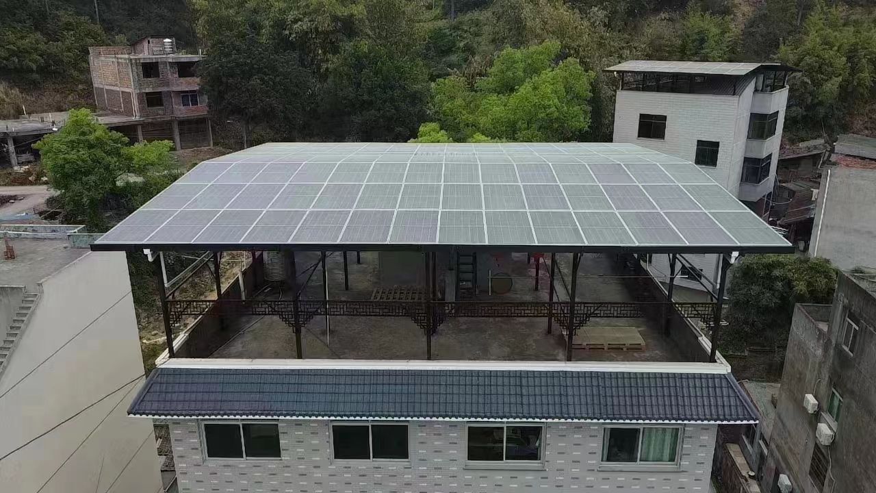 钟祥15kw+10kwh自建别墅家庭光伏储能系统